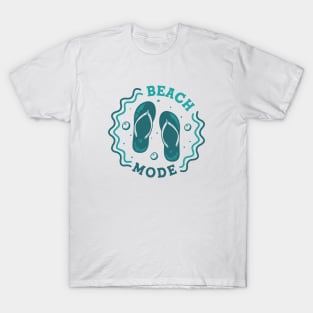 Beach Mode // Fun Summer Flip Flop Badge T-Shirt